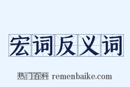 宏词反义词是什么意思的图片
